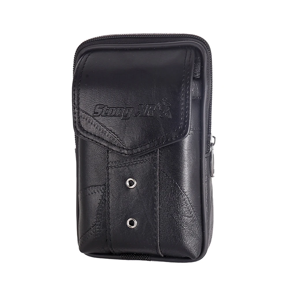 PU Leather Waist Packs Men Travel Casual Fanny Pouch Bum Bag Phone Belt Pocket