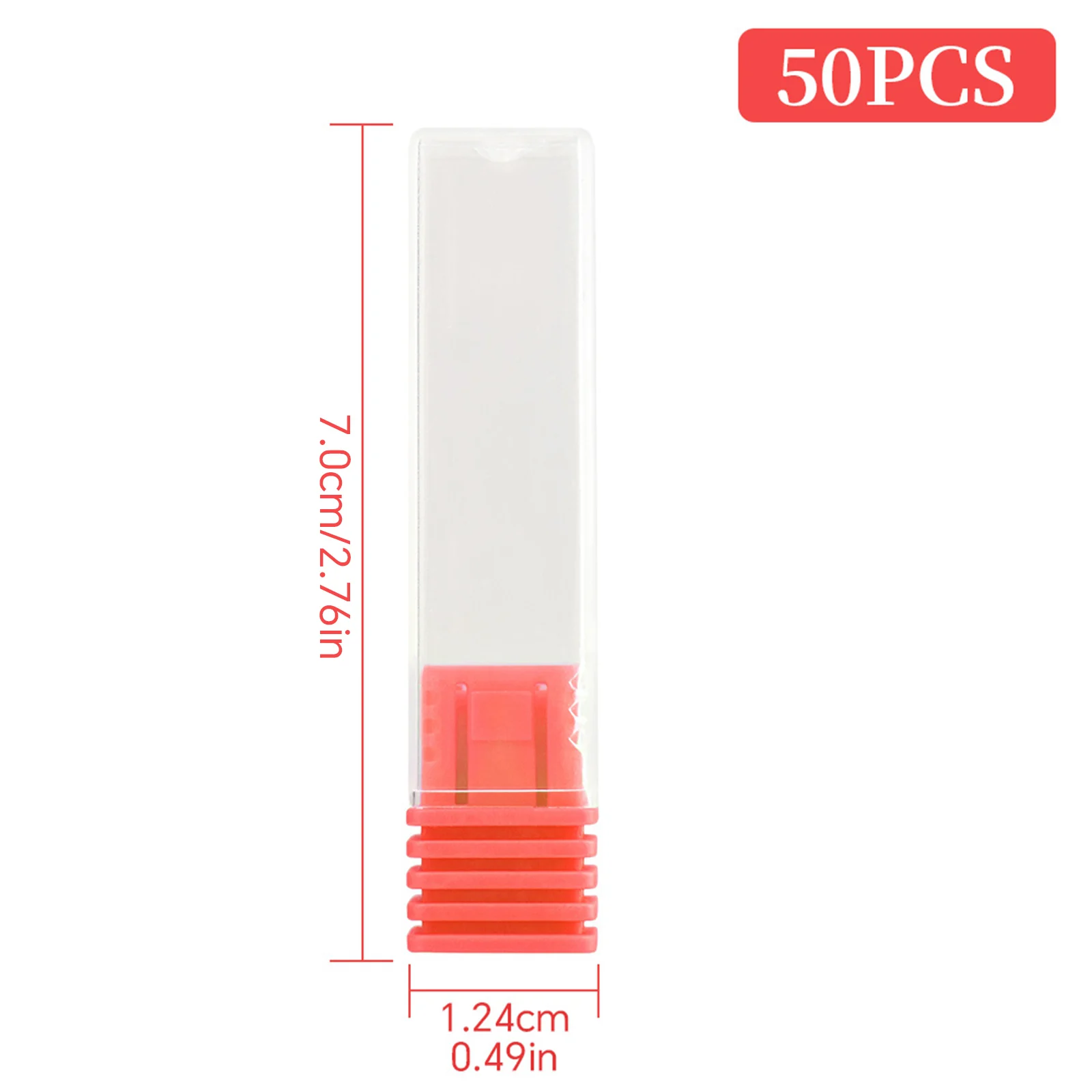 투명 네일 드릴 비트 거치대 보관함, 빈 컨테이너 밀링 커터 디스플레이, 빈 상자 아크릴 네일 액세서리, 50 개, 100 개