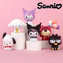 Sanrio Pochacco Doll Toys Action Anime Figure Cinnamoroll Kuromi Doll Cute Anime Doll Toys decorazione della camera da letto regalo di compleanno per bambini