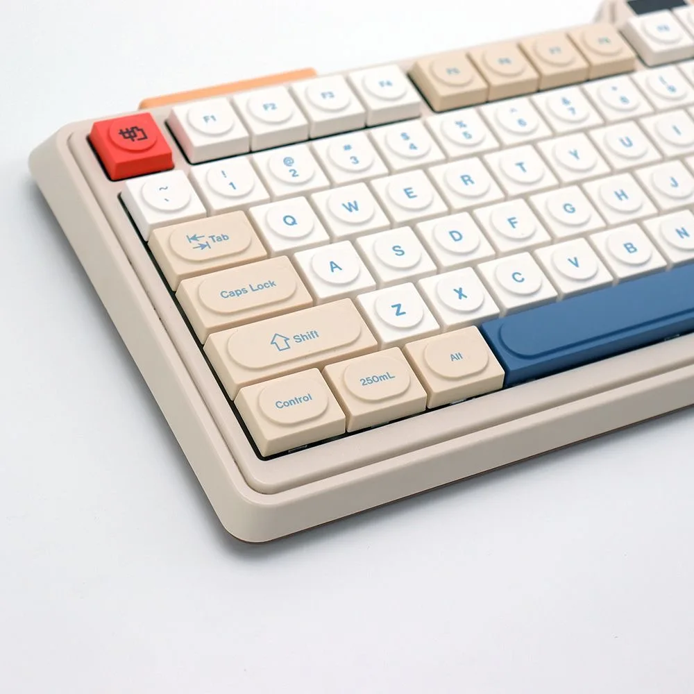 Low Profile Korean Russian English 137 keys Keycap PBT Block Simple White key cap for Magnetic MechanicalKeyboard  AJAZZ Wooting