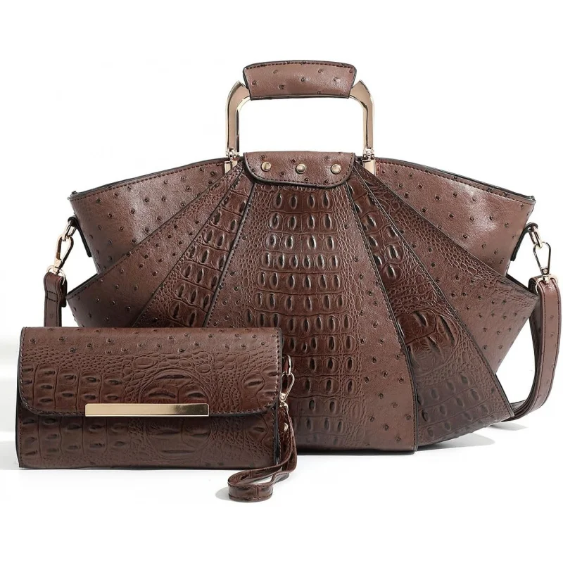 

Сумка женская вместительная кожаная сумочка модельерская металлическая верхняя ручка сумки через плечо большие сумки для женщин сумка-тоут