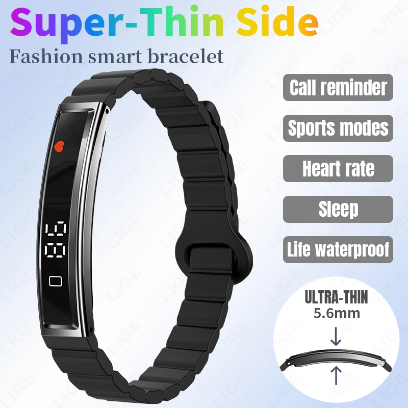 

Men Smart Bracelet 2026 New HRV Monitor Fitness Sports Band Electronic Screen Women Blood Oxygen Waterproof Pedometer Smartwatch