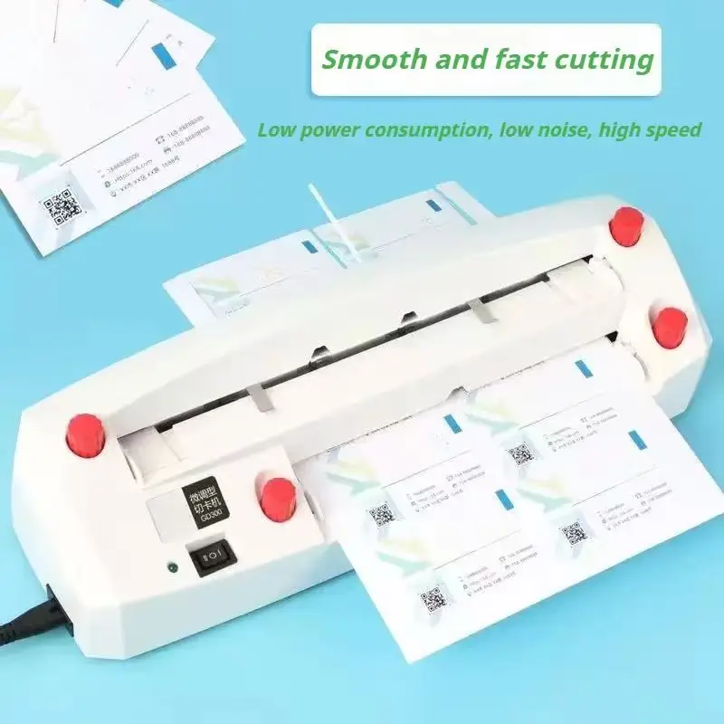 SK316 Electric Smart Business Card Cutter, Fine Adjustment Accuracy, No Paper Jam Micro Adjustment Function, 90*54mm Right Angle