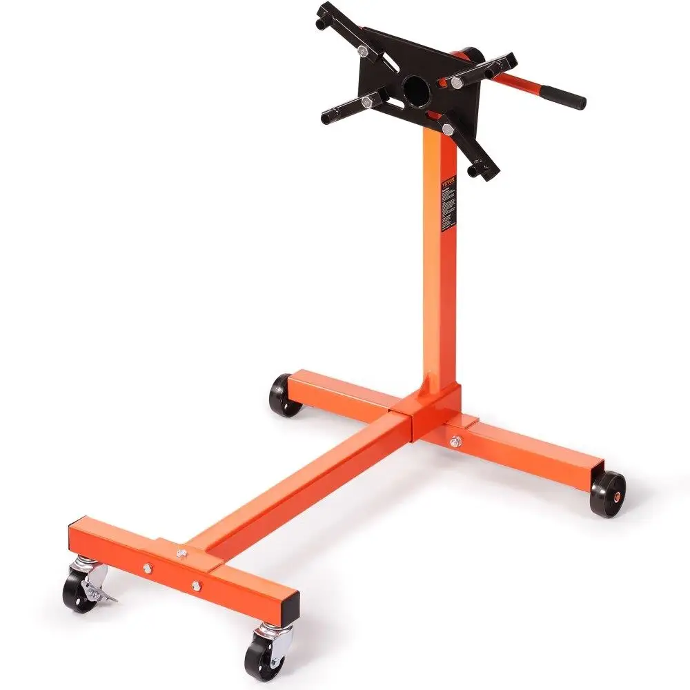 

Engine Stand, 750 lbs (3/8 Ton) Rotating Engine Motor Stand with 360 Degree Adjustable Head, Cast Iron Motor Hoist Dolly,