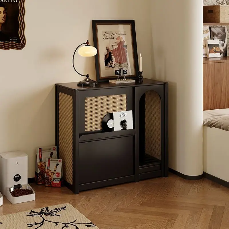 Cat litter cabinet, integrated multi-functional storage, leak-proof sand, convenient cleaning, with universal wheel, movable