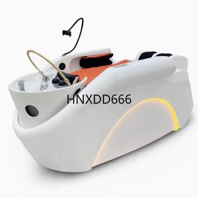 

White Basin Salon Head Spa Shampoo Bed Barbershop Electric Shampoo Chairs