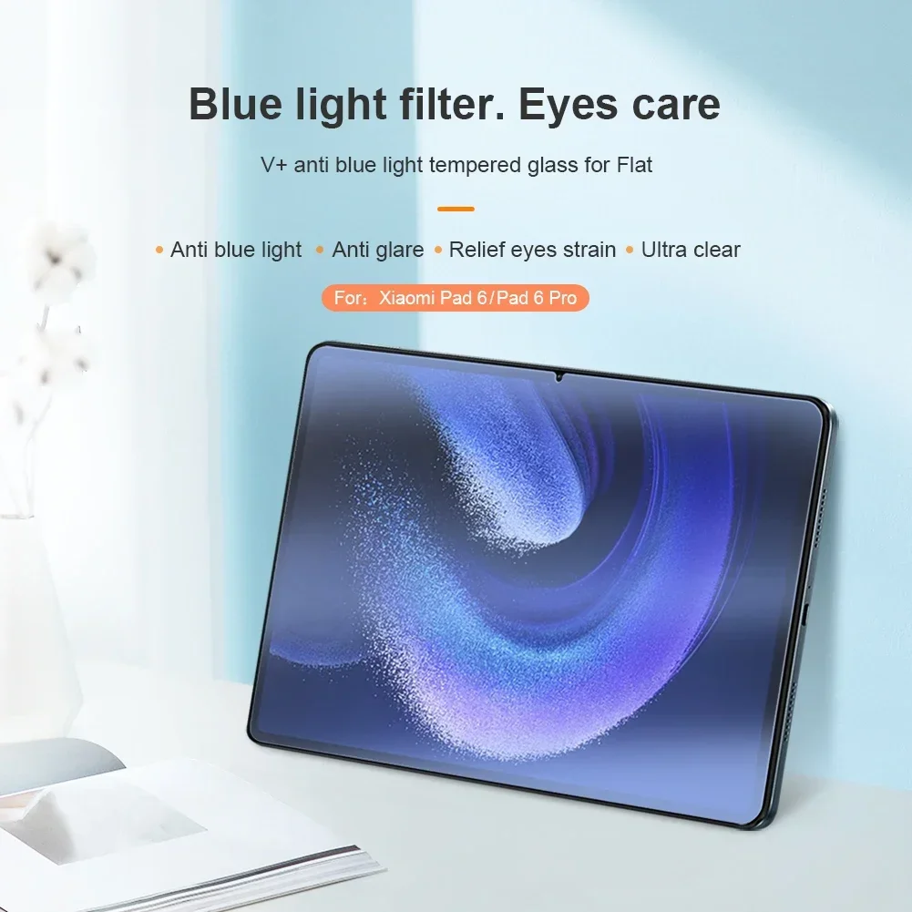 

Nillkin для Xiaomi Mi Pad 6 Pro Glass V + 2.5D Ультратонкая защитная пленка из закаленного стекла с защитой от синего света для Xiaomi Pad 6/6 Pro