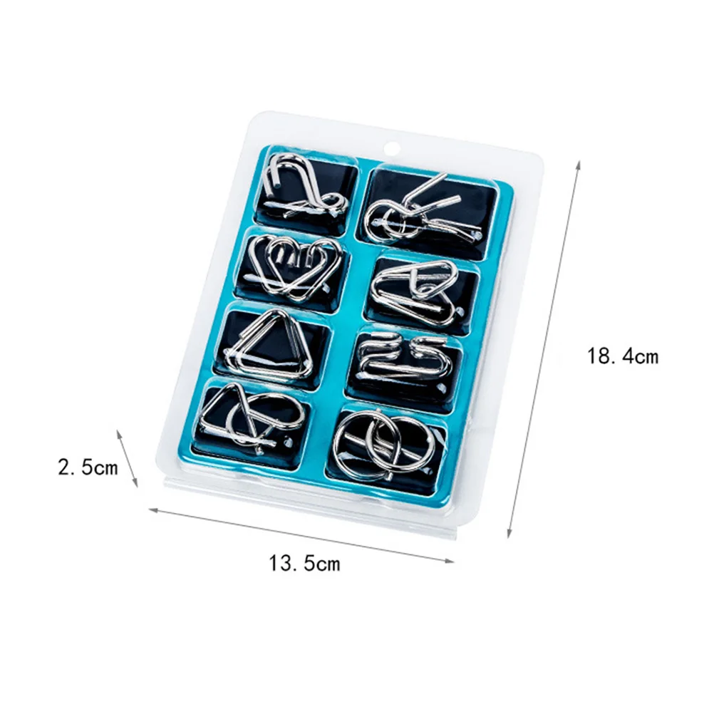 

1pcs Metal Brain Teaser Set Iq Test Wire Ring For Kids Adults Challenging Logic Game Educational Brain Puzzle Buckle Iq Puzzle