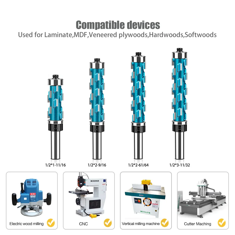 

Woodworking Double Bearing Trimming Spiral Trimming Cutter Disposable Router Bearing Profiling Numerical Control Engraving Tool