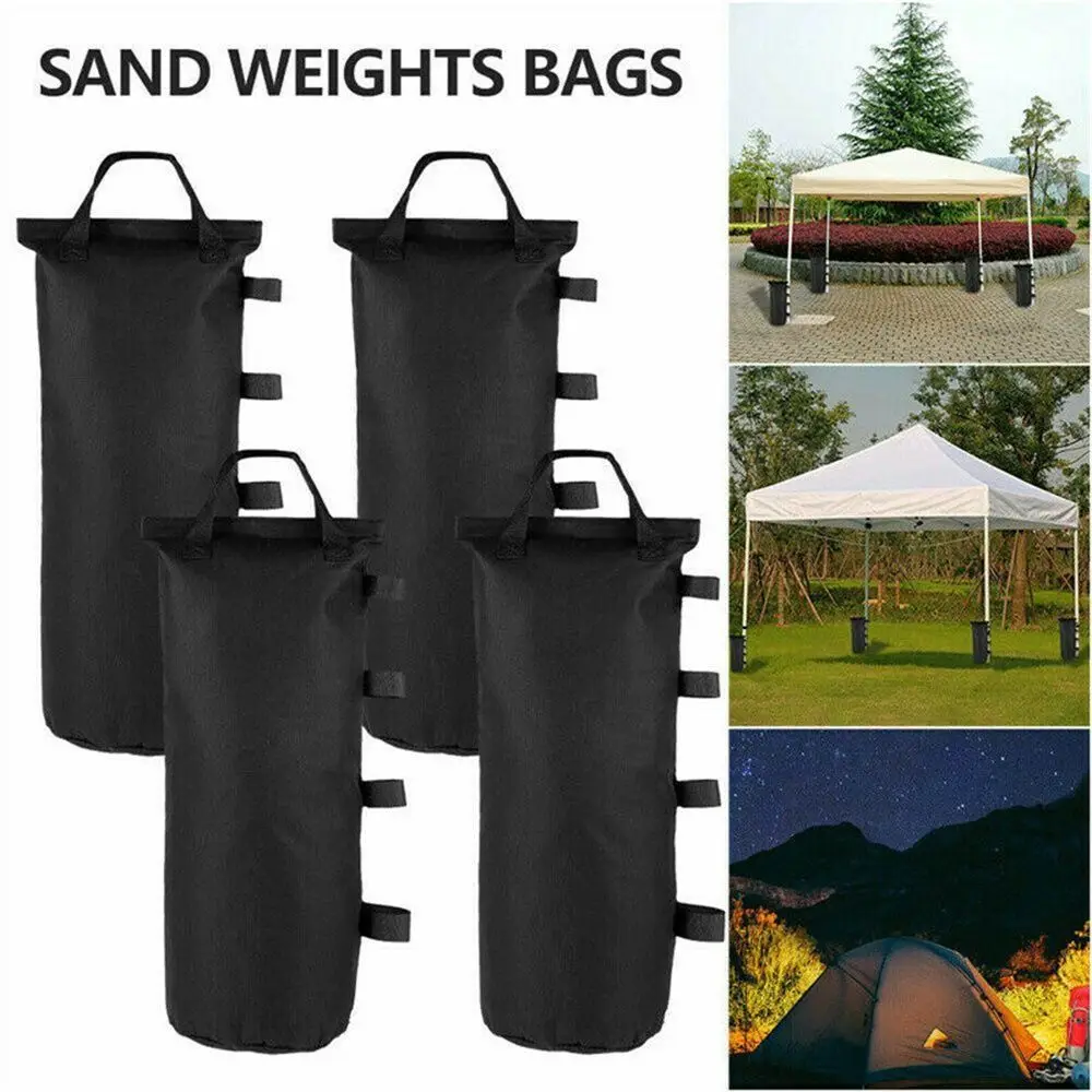 Durable Black Tent Sandbag with Handle Garden Gazebo Foot Leg Weights Sand Bag Sand Shelter Party Tent Set Camping Tools