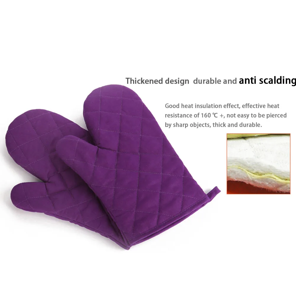 One Piece Microwave Gloves BBQ Gloves Anti-Scalding Oven Baking Mitts Heat Resistant Kitchen Baking Cooking Tool view 3