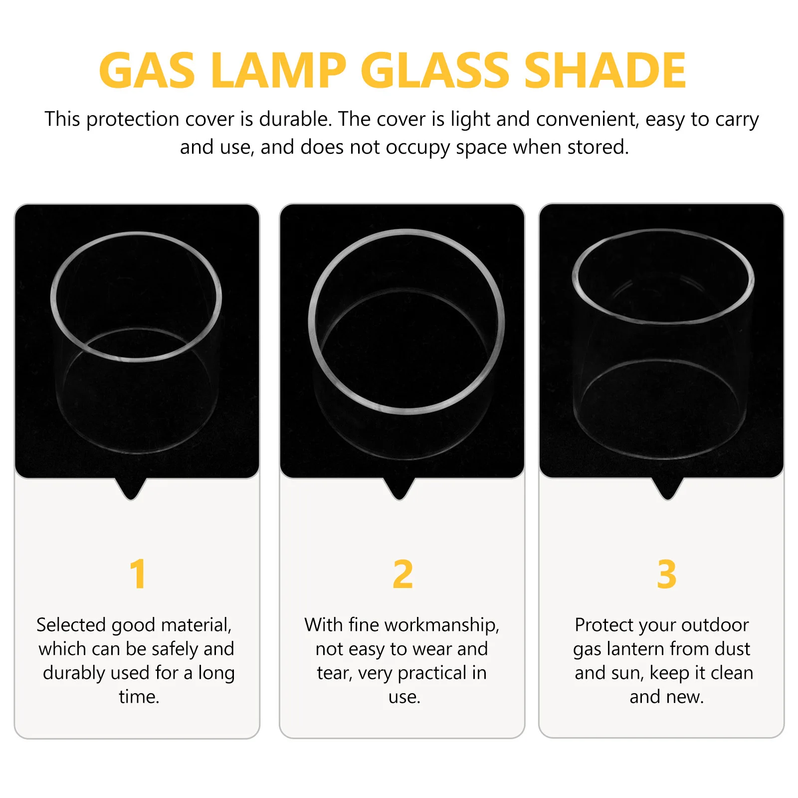 

Glass Gas Lantern Shade Protective Cover for Outdoor Propane Lamp Uv Resistant Compact Design Elegant Look Easy Storage