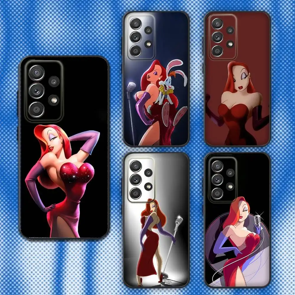 

J-Jessica Rabbit Sexy Phone Case For Samsung S25,S24,S21,S22,S23,S30,Ultra,S20,Plus,Fe,Lite,Note,10,9,5G Black Cover