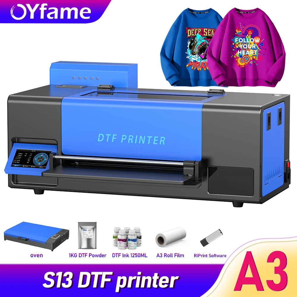

Принтер OYfame A3 dtf для принтера Epson XP600 DTF, прямой для пленочного принтера с печью DTF для футболки, ткани, текстильного принтера