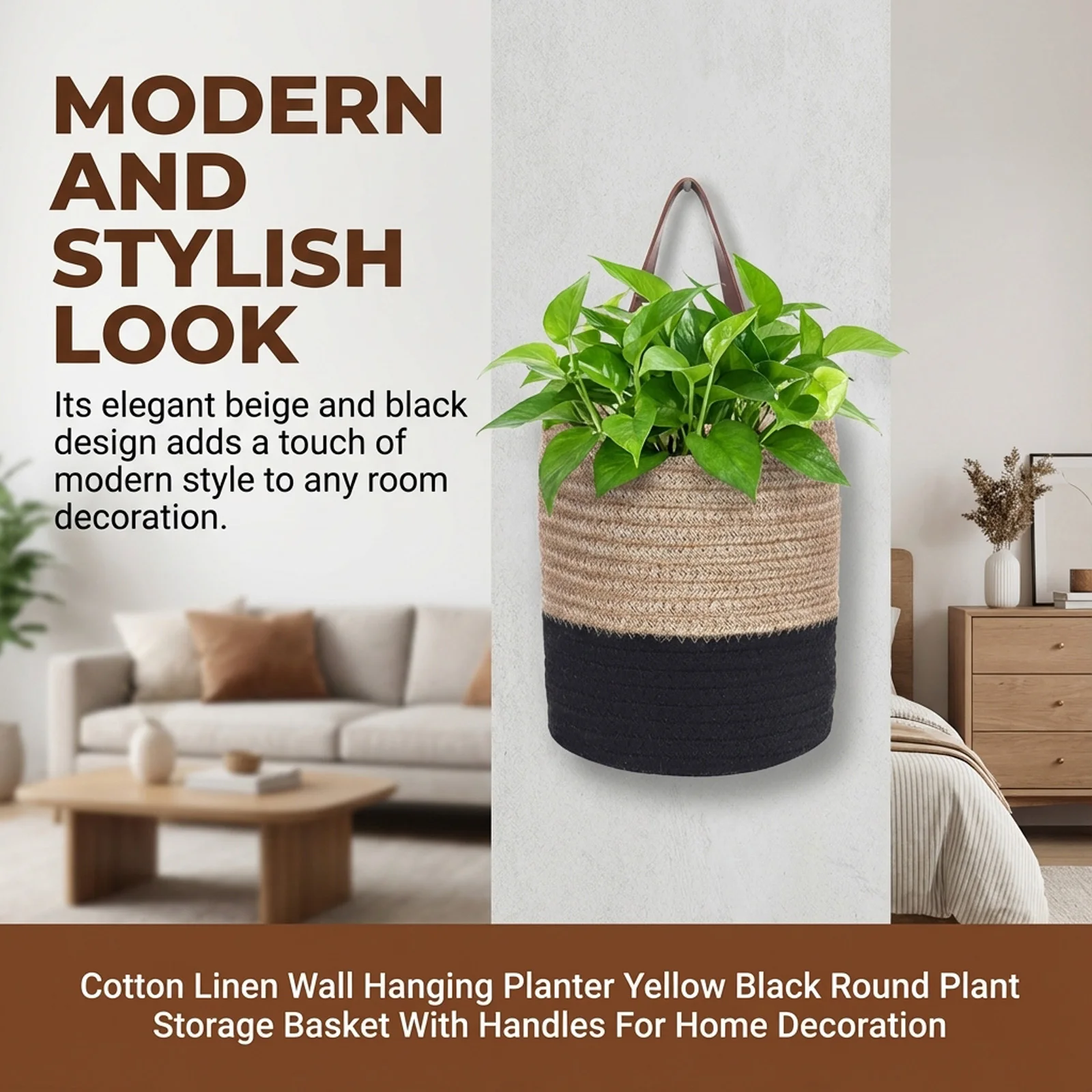 

Настенная корзина-органайзер, ведро для хранения большой емкости, корзина для хранения хлопкового льна ручной работы, весенняя корзина для посадки