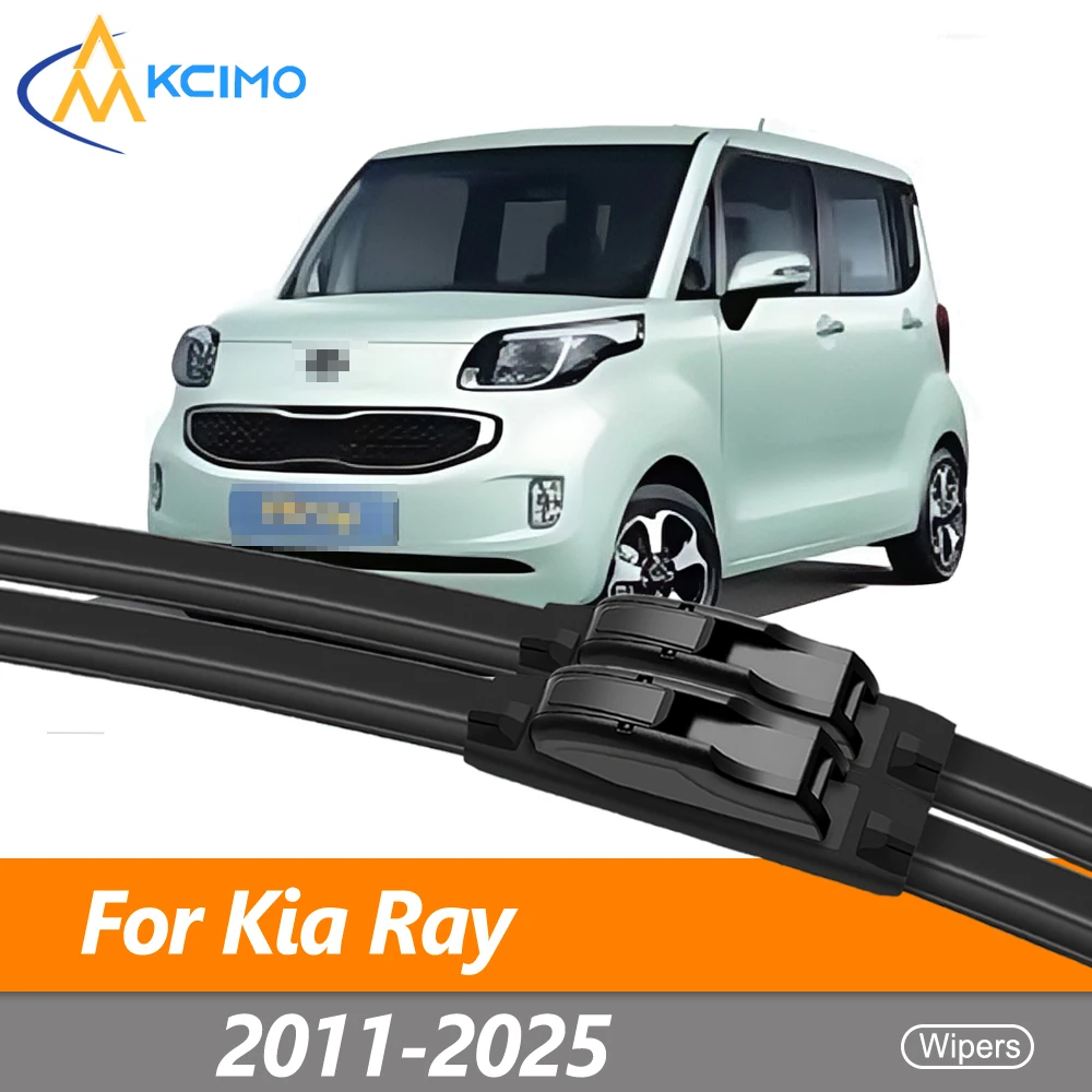 

Front Windshield Wiper Blades Pair For Kia Ray 2011-2025 All-Weather Rubber Exact Fit Rain/Snow Resistant
