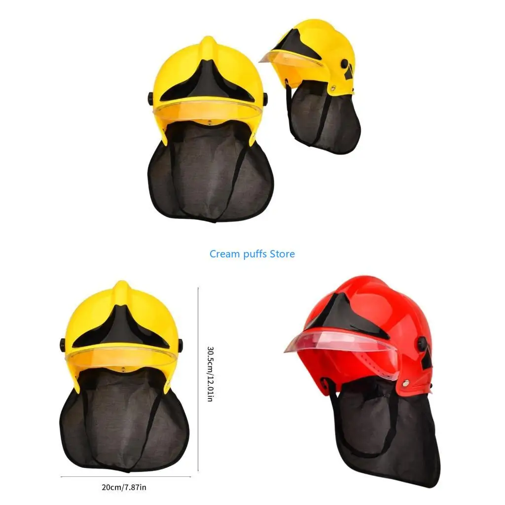 50LE Kids Firefighter Hat Childrens Fireman Helment Costume Ascipe Fighter Hat