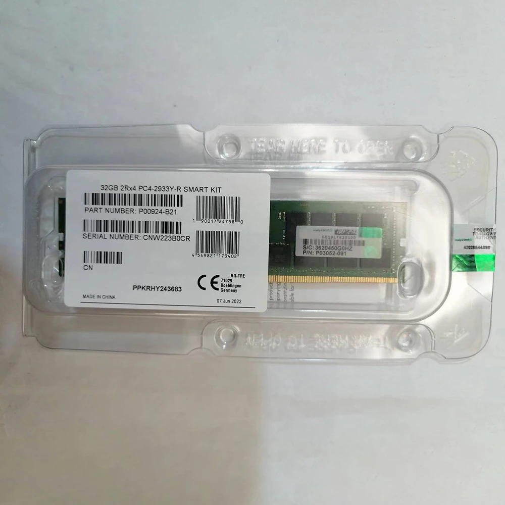 P00924-B21 P03052-091 Untuk Memori Server HPE PC4-2933Y-R Pengiriman Cepat Kualitas Tinggi 32GB 2Rx4 DDR4 2933