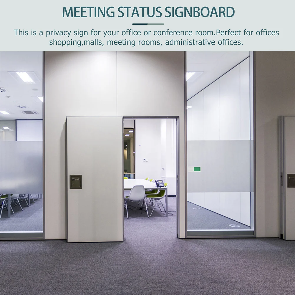 

4Pcs Office Door Sign Slide Privacy Doorplate Meeting Room Occupied Vacant Indicator Practical Identification