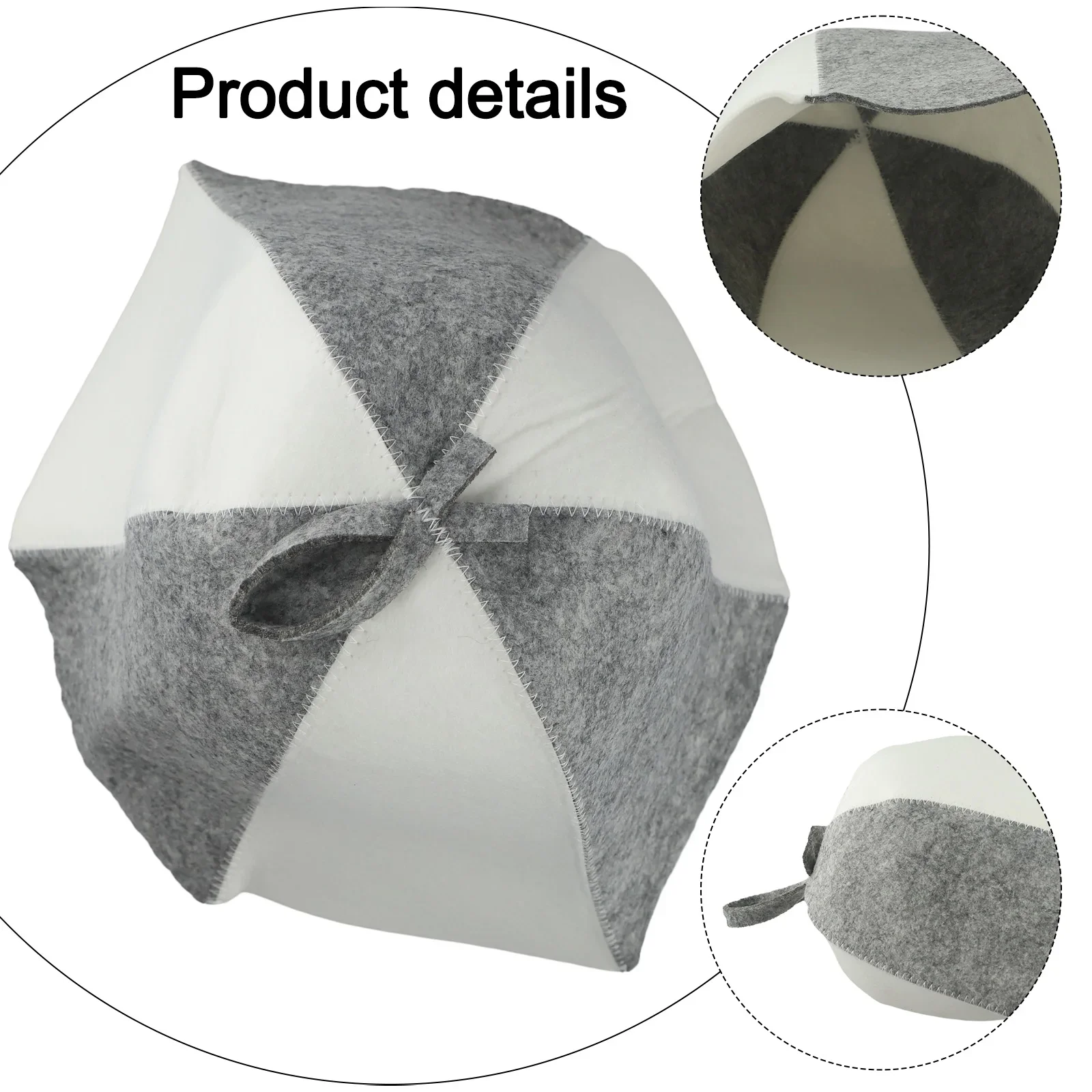 Felt Sauna Hat Thickened Suction Bath Cap Hot Spring Printed Wool Felt Hat Shower Cap Hair Turban For Bath House Head Protection