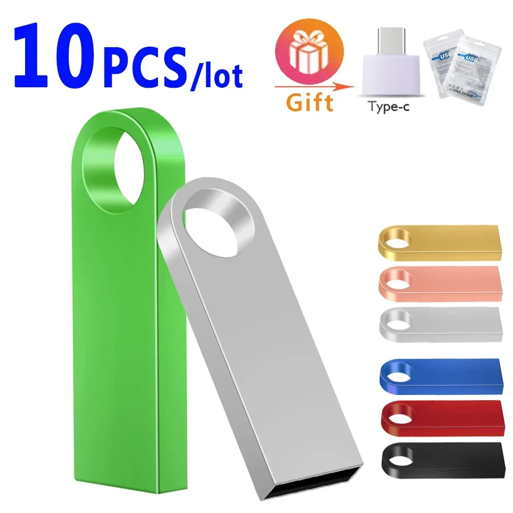 

10pcs mini usb flash drive 32 gb usb stick 128gb metal cle usb pen drive 4GB 8GB 16 gb pendrive 64 gb Business free custom LOGO