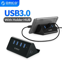 ORICO USB Hub 3.0 5Gbps High Speed Mini 4 ports USB3.0 HUB Splitter for Desktop Laptop with Phone and Tablet Stand Computer