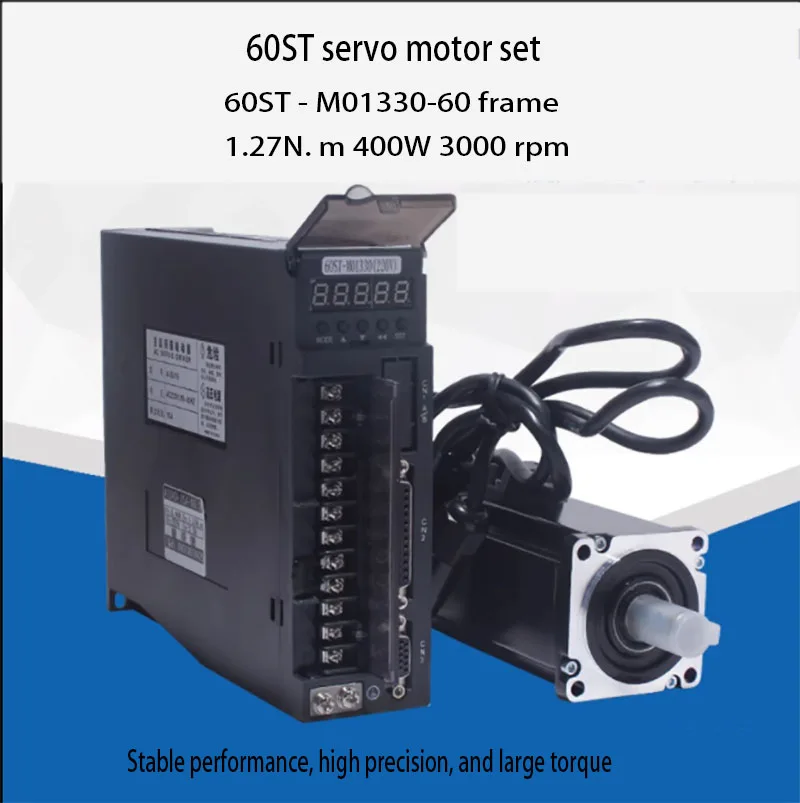 60ST-M01330 AC servo motor set 400W1.27N servo driver A1- SVD-15A 3000 RPM pulse signal 5V