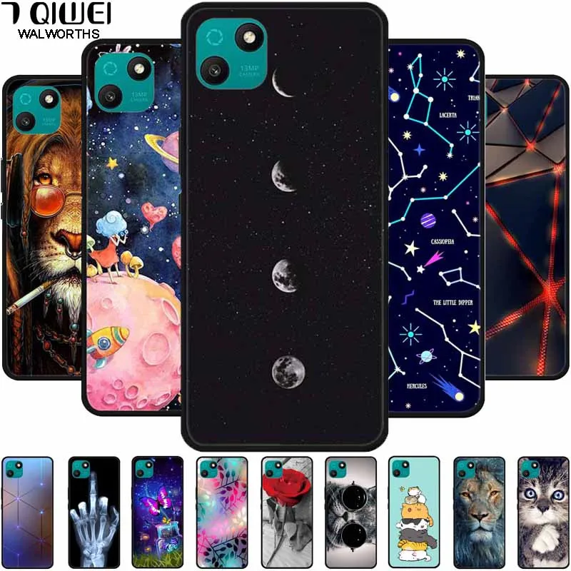 For Wiko T10 / T3 Case Soft Cartoon Cat TPU Silicone Phone Shells for WIKO T3 Bumper on for WikoT10 T 3 Fashion Protective Bags