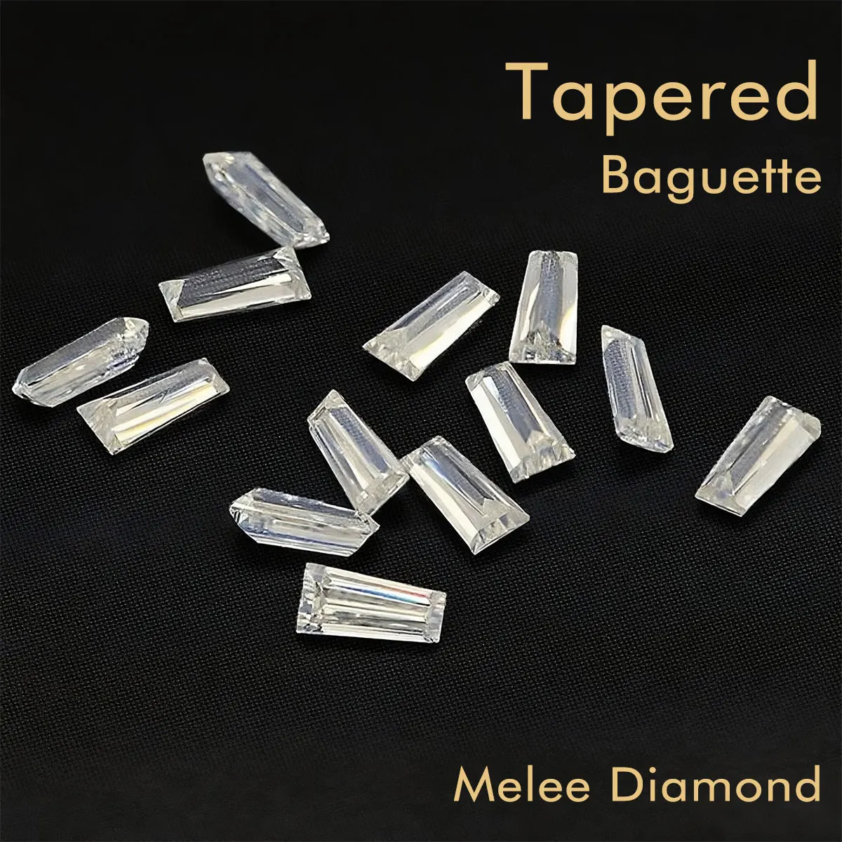 1/5/10Pcs Tapered Baguette Melee Lab Grown Diamond Wholesale Various Size Small Loose Tapered Baguette Diamond For Jewelry Made