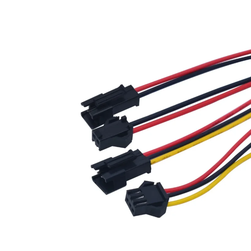 10pcs 15cm Long JST SM 2P 3P Male Plug to Female Wire Connector LED Connectors 2Pin 3Pin