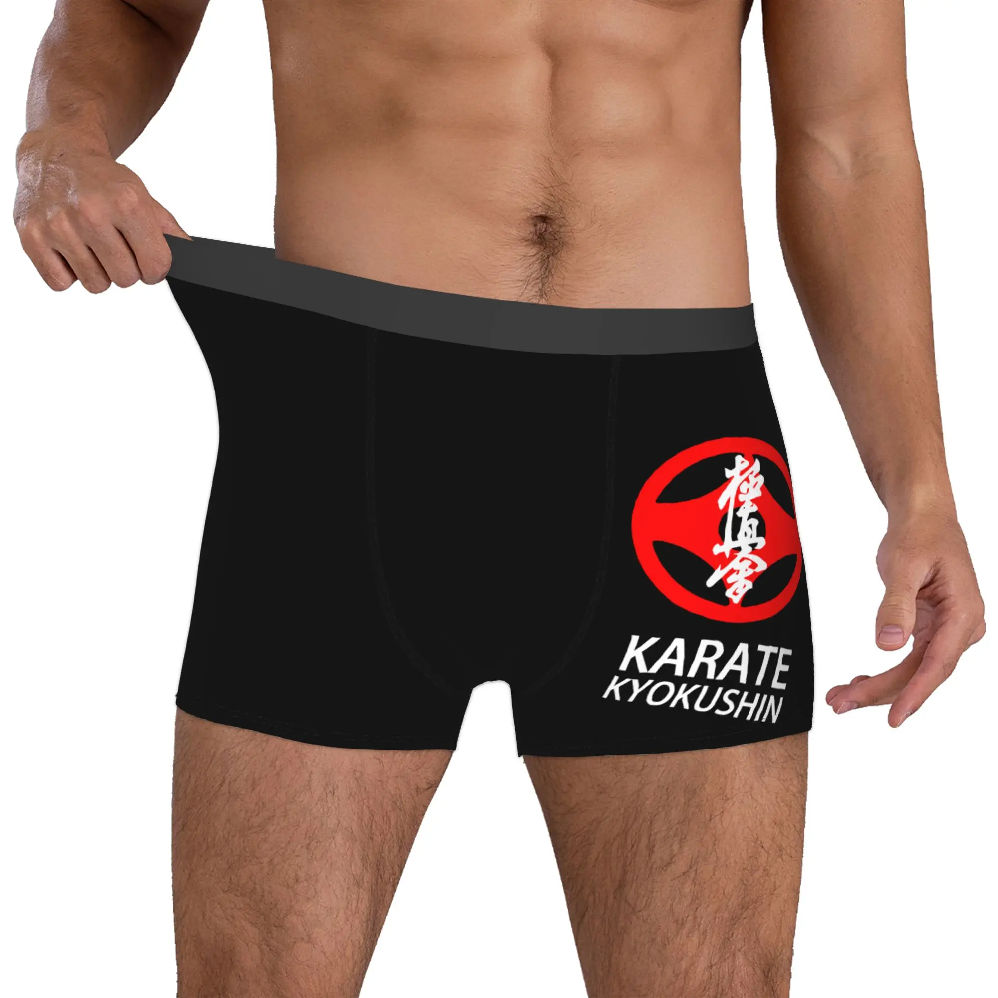 Customized Funny Karate Kyokushin Boxers Shorts Panties Men's Underpants Comfortable Martial Arts Briefs Underwear