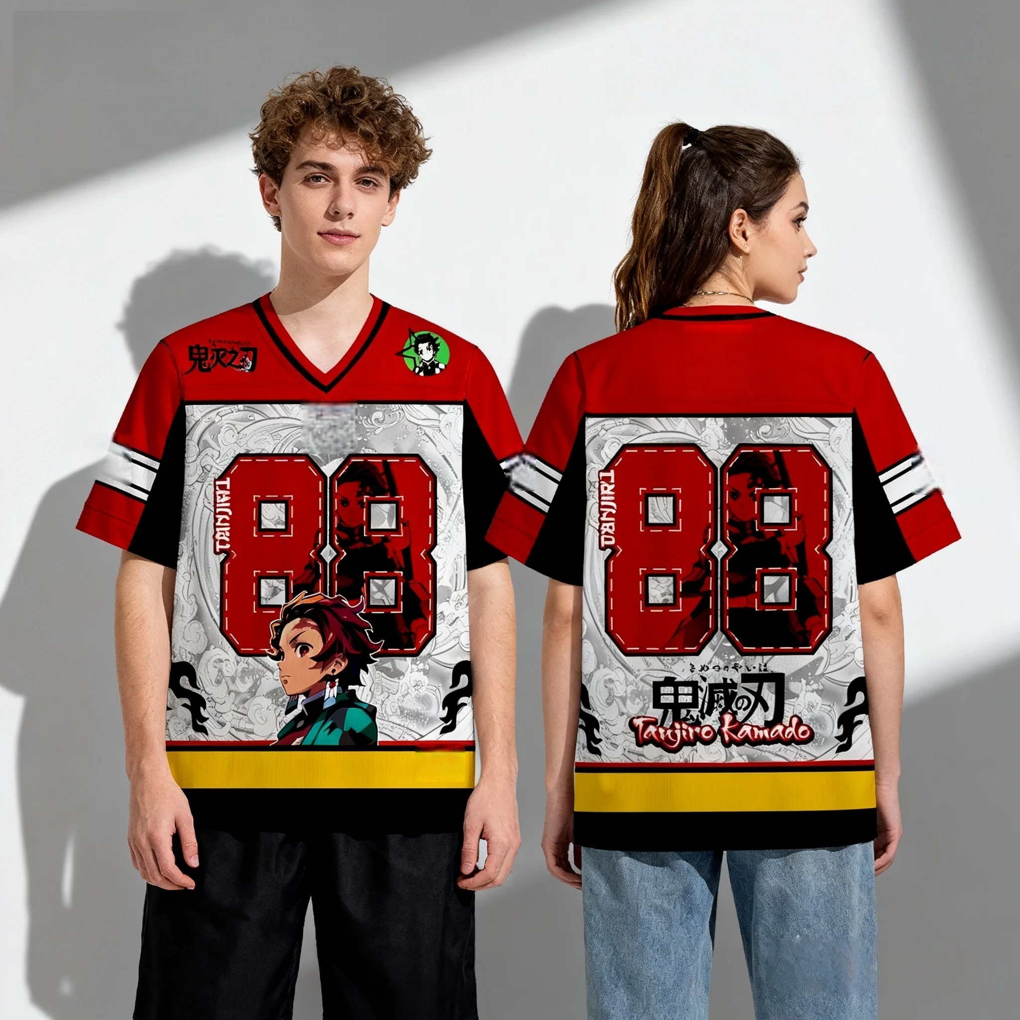 Bandai Anime One Piece Demon Slayer Naruto Spell Battle Sommershirt T-Shirt Großes 3D-Multifunktionsoberteil für Erwachsene und Kinder