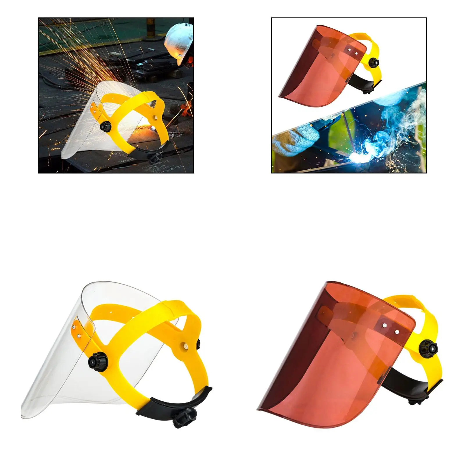 

Protective Face Shield Lightweight Protector Adjustable Headband Visor for Kitchen Cooking Trimming Garden Grinding Work Weeding