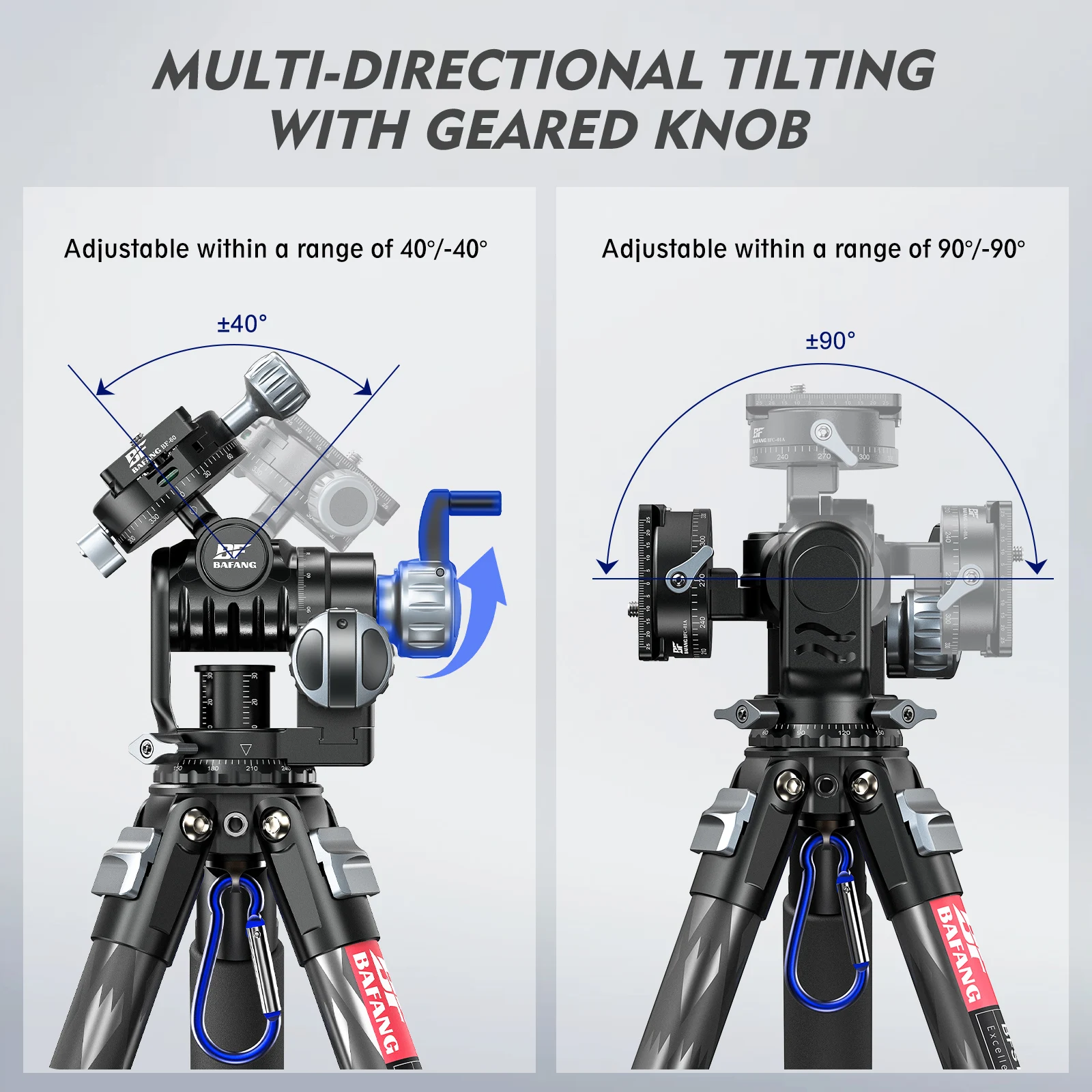 BAFANG Macro Gear Head Fine Tuning SLR Photography Panoramic Hight Quality Professional Aluminum Alloy Lifting Tripod Head