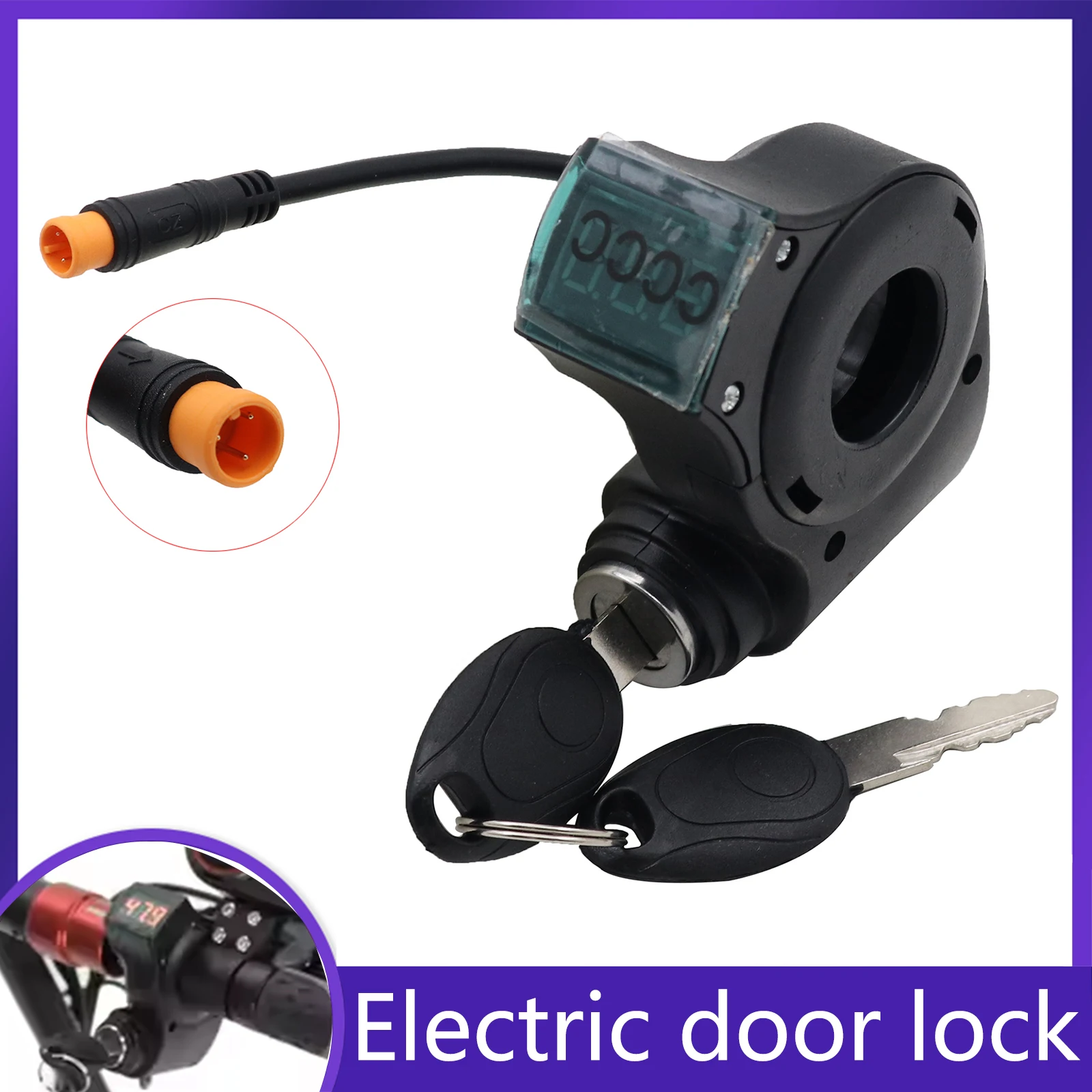 Ignition Lock With 2 Keys for KUGOO M4 PRO Electric Scooter Cylinder Starter Switch Locks Keys Kick Scooter Replacement Parts