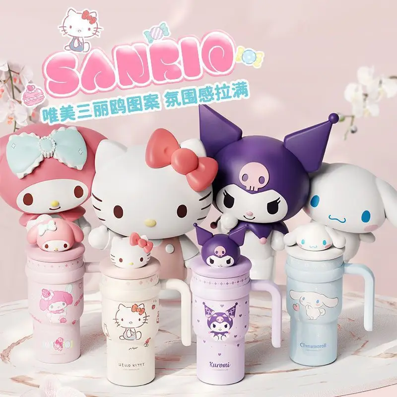 

Hello Kitty & Kuromi Stainless Steel Tumbler - Cute Insulated Cup With Straw (Large Capacity Gift For Women)