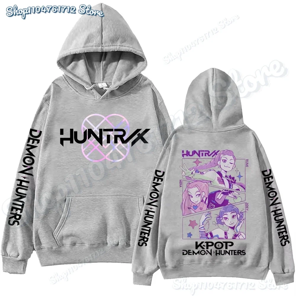 2025 summer Anime K-Pop Demon Hunters Hoodie Harajuku Hip Hop Pullover Tops Sweatshirt UNISEX Alphabet sportswear Fashion Trends