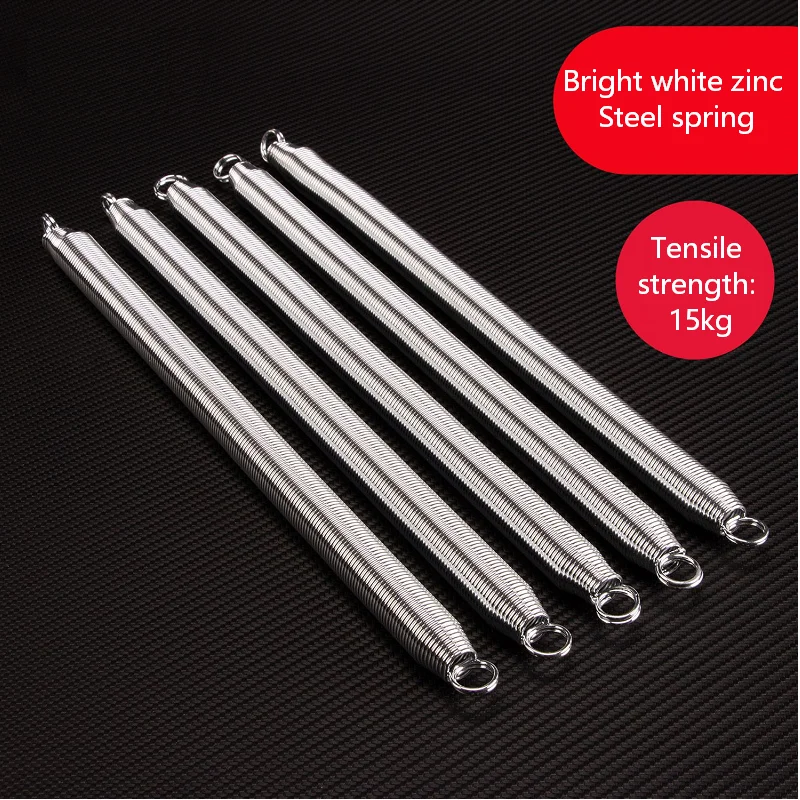 15kg Pull Spring Fitness Accessories Replacement Springs Galvanized Steel Resistance Band Tube Repair Parts With Hook