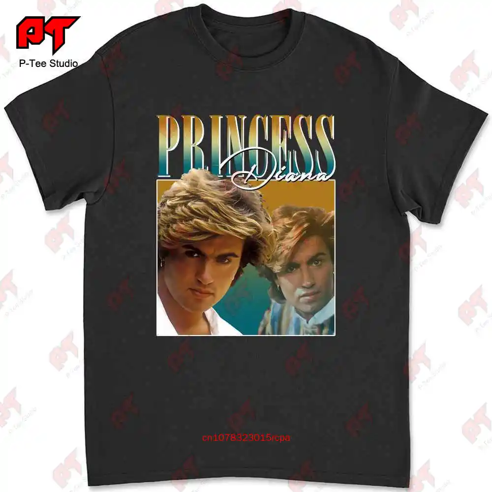 Princess Diana T Shirt Funny George Michael Design Retro Style Cool Fan Art 90S Poster 247 L5XC