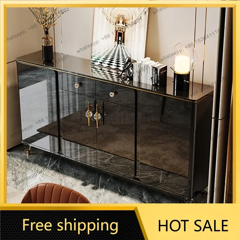 LJY Luxury Wood Living Room Cabinets Console Office Bookcase Coffee Living Room Cabinets China Glass Vitrina Lounge Suite Furnit