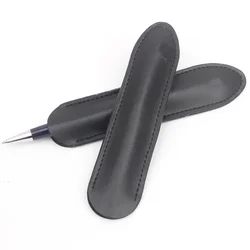 Luxury Black Leather MB Pen Bag Holder High Quality Portable Single & Double Pencil Case Stationery Supplies