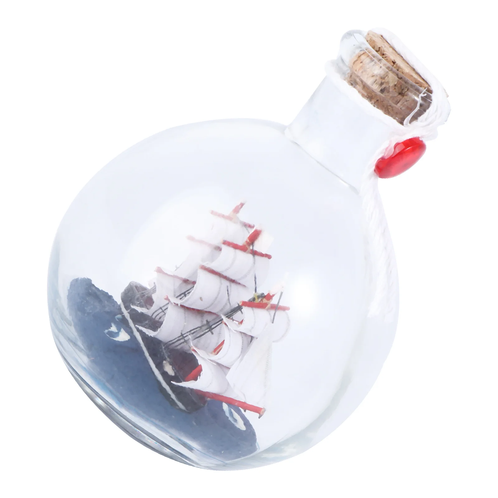 

1Pcs Glass Bottle Drift Ornament Desktop Decorative Craft Home Tabletop Decor Fresh Color Craftsmanship Drift Bottle Ornament