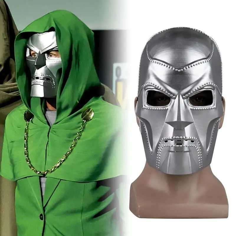 

Cosplay Mask Dr Doom Mask Skull PVC Metal Fantastic Four Demon Victor Von Doom Helmet Full Face Masques Fancy Party Halloween