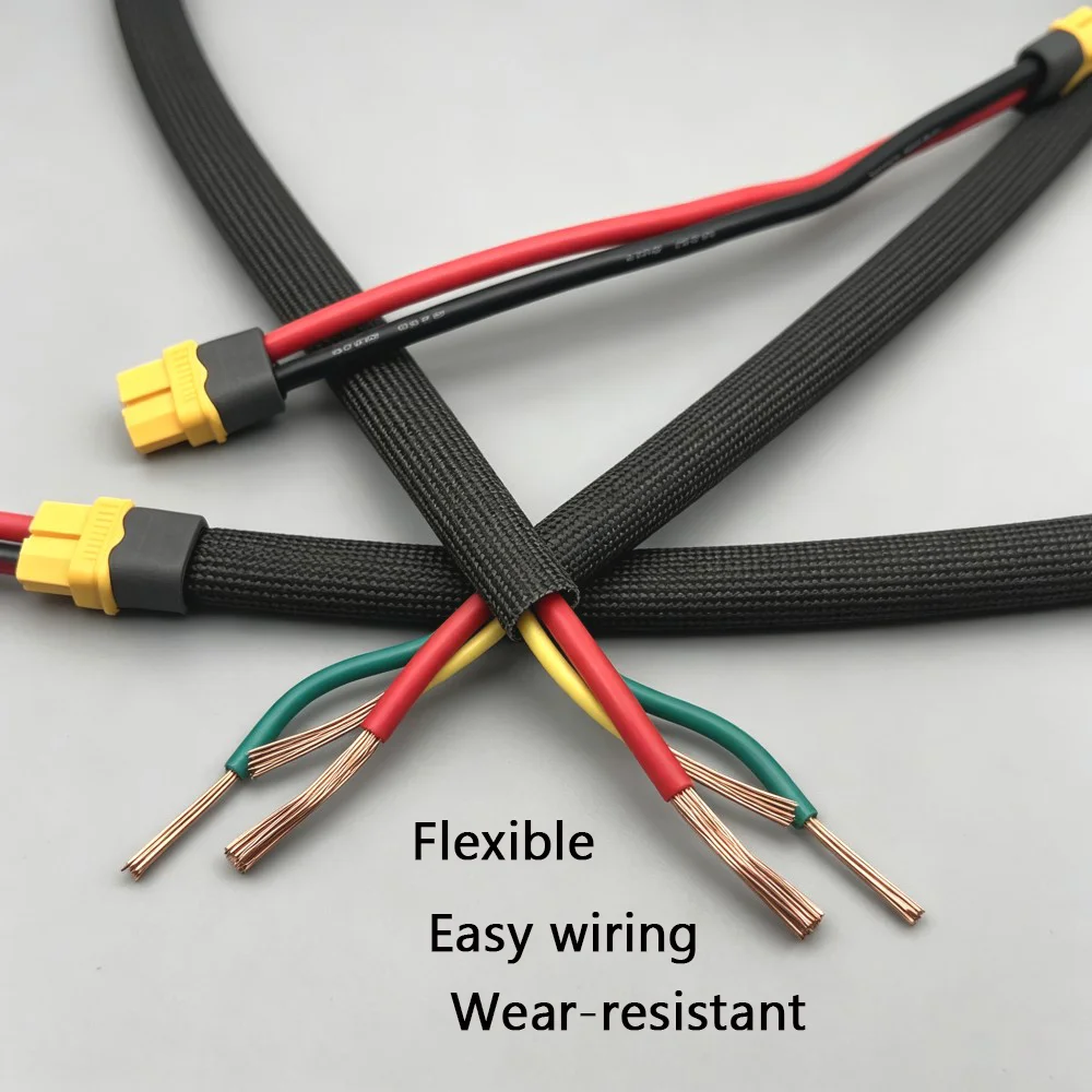 1 ~ 12mm Braided Fiberglass Sleeve 600 Deg.C High Temperature Chemical Glass Insulation Soft Fiber Tube Sleeving Cable Protector