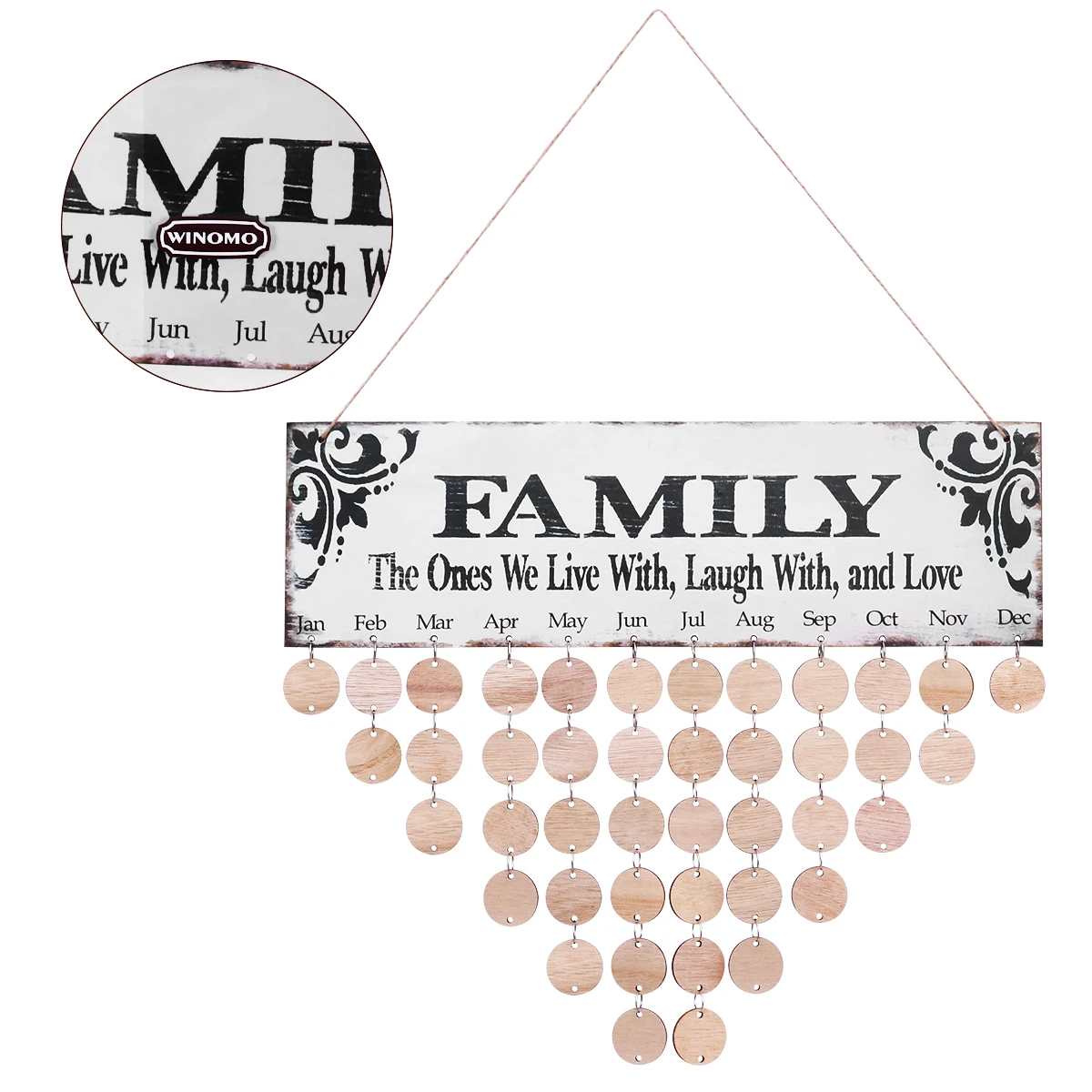 

Wooden Calendar Birthday Board Birthday Reminder Reminder Wall Decor Easy Assembly Wooden Block Home Decor