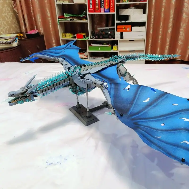 

1889pcs Game of Rights Dragon Model Building blocks Ice Dragon Adult Difficult Children's Toys