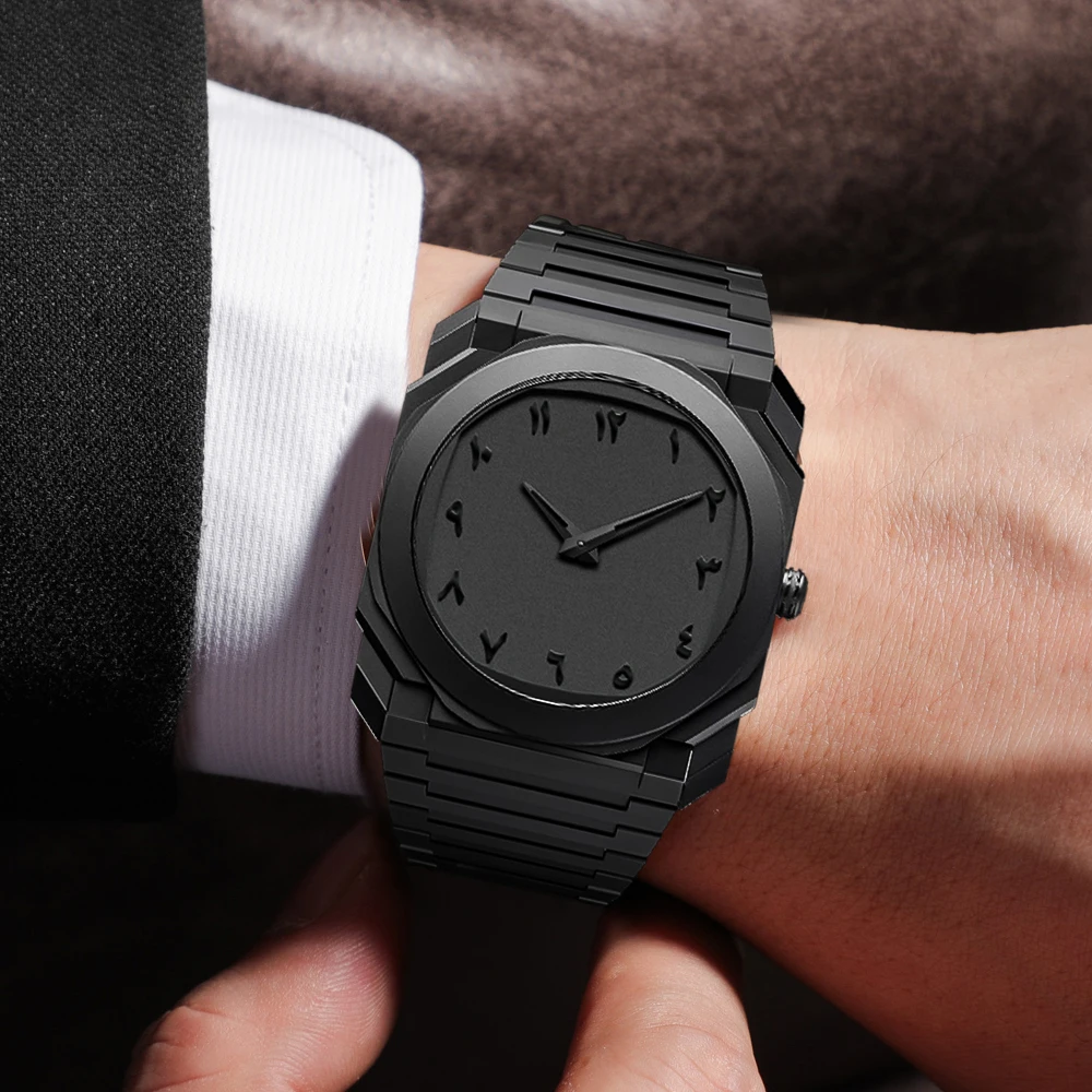 New Trend Ultra-thin Plastic Watch Men's Business Watch Waterproof High-quality Brand Watch Men's Large Dial Quartz Watch