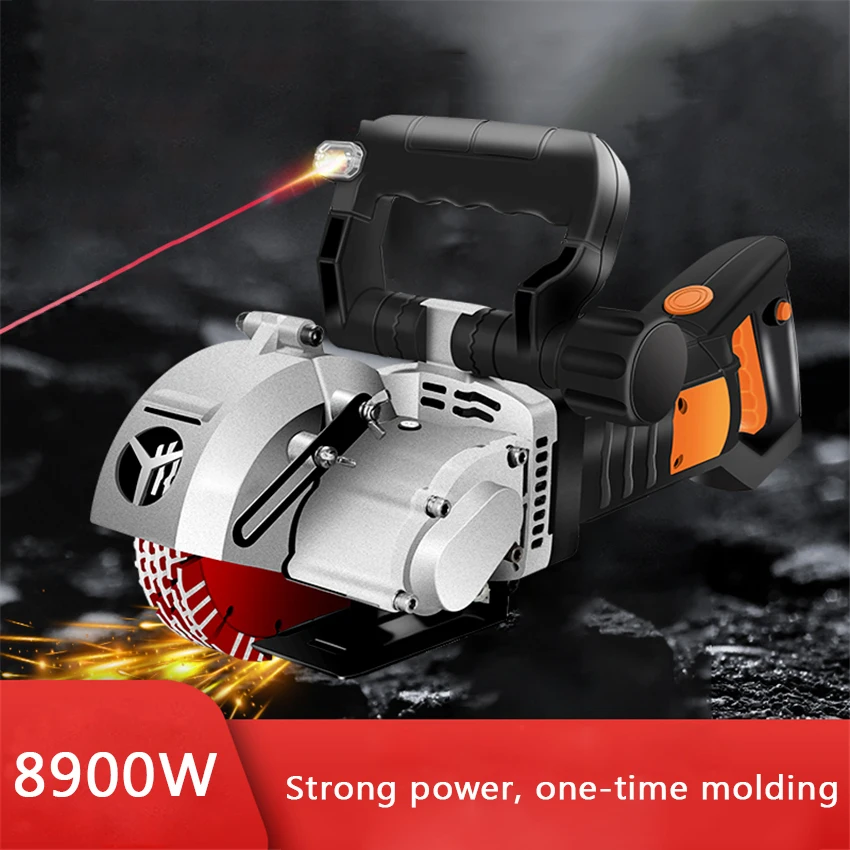 8900W Electric Wall Chaser Steel Concrete Groove Cutting Machine 5000r/min Slotting Machine Circular Saw Power Tool 220V