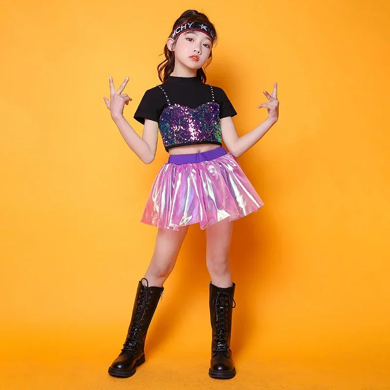 

Детский костюм с блестками для танцев в стиле хип-хоп