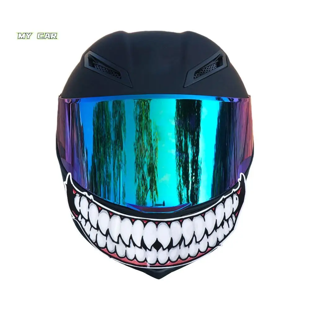 

Waterproof Car Decor Evil Tooth Accessories Evil Tooth Car Stickers Scratch Sticker Car Decals Motorcycle Helmet Sticker